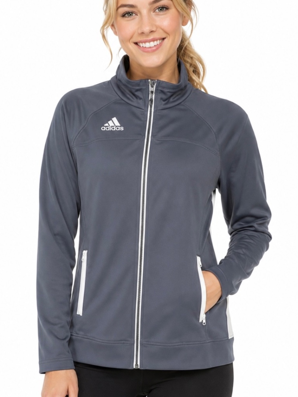 Adidas Climalite grey, full zip jacket.